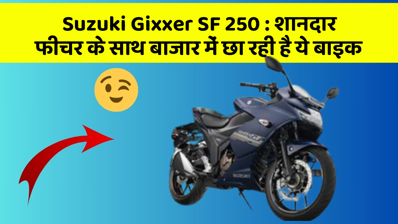 Suzuki Gixxer SF 250: शानदार फीचर के साथ बाजार में छा रही है ये बाइक