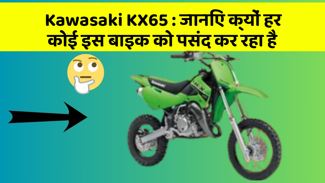 Kawasaki KX65 : जानिए क्यों हर कोई इस बाइक को पसंद कर रहा है